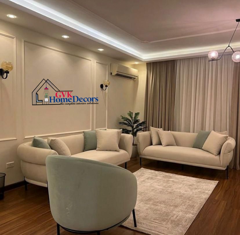 Designer Sofas with Modern Curtains